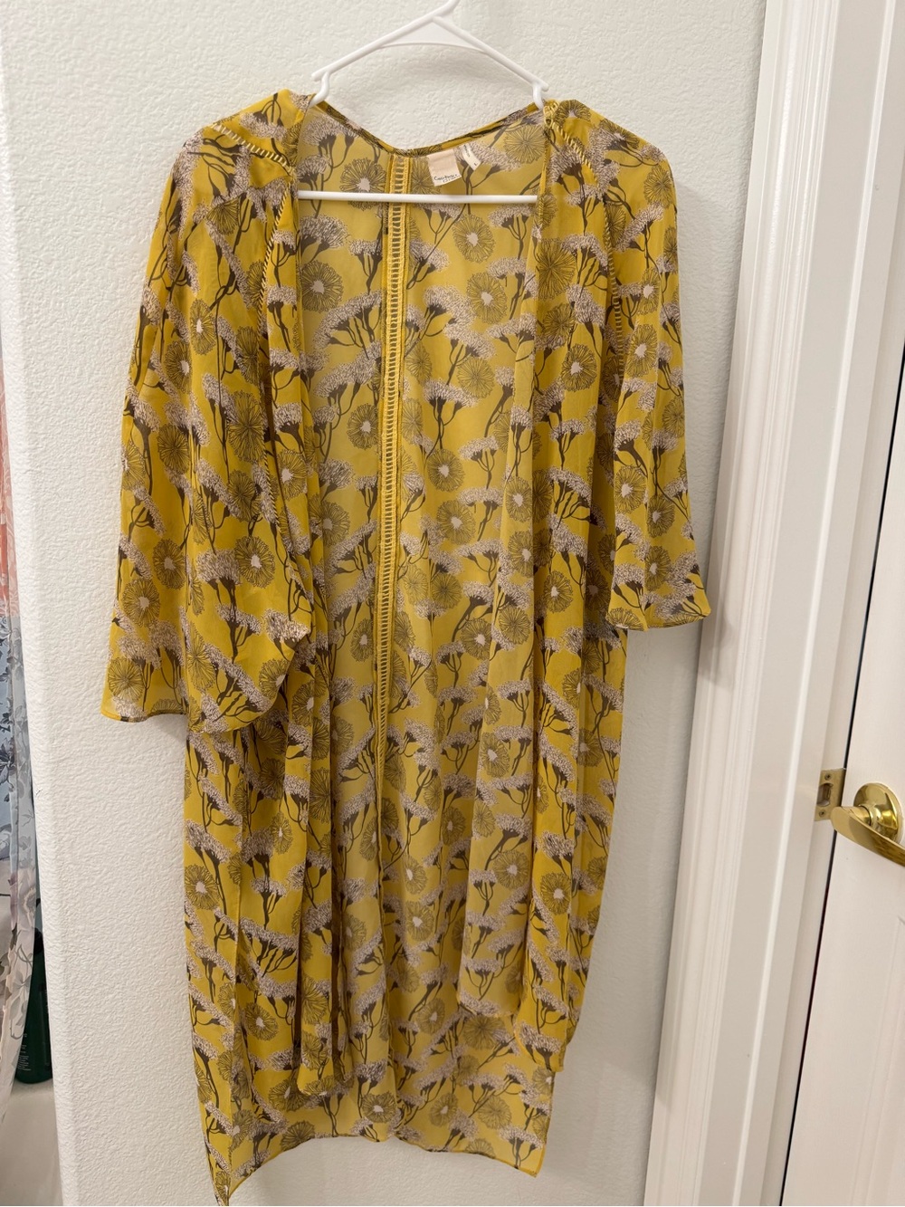 Cactus + Clover yellow Floral Kimono Large